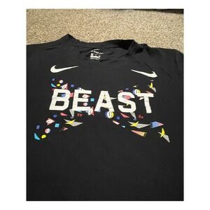 Nike Dri-FIT Beast Graphic T-Shirt Mens XXL Black Short Sleeve Athletic Gym Tee